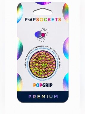 Luxe Crystal Ombré Rainbow Theme Diamonds PopSocket Phone Holder Grip New